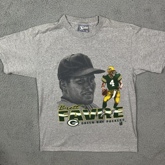 lee sport Other - VTG 90s Lee Sport Brett Favre #4 Green Bay Packers NFL Grey‎ T-Shirt USA Size L
